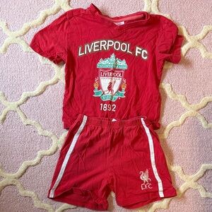 Liverpool FC Red Kids T-Shirt and Shorts pajama Set 2T/3T